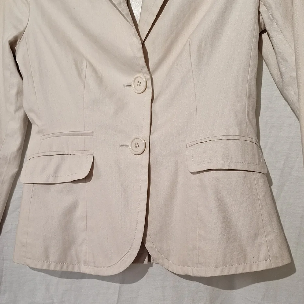3/$20-GAP Beige Cotton Blazer, Sz 4, NWOT - Picture 4 of 15